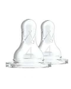 Dr. Brown's Tetina de Silicona Nivel 4 Boca Estrecha - Set de 2 Piezas