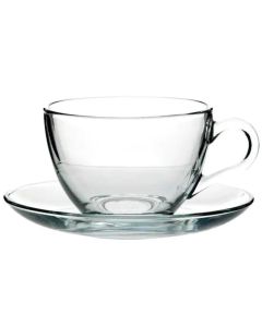 Pasabahce Set de Tazas y Platitos 238ml - 6 Juegos