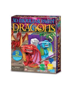 4m Juego Didactico Molde y Pinturas Dragones 3d