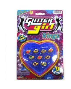  Ja-Ru Set de Anillos Glitter Girl 9 Piezas