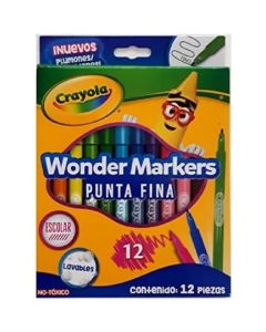 12 Marcadores Punta Fina