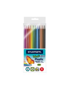 Studmark Lápices de Colores Hexagonales - 12 Piezas - Modelo: St03463