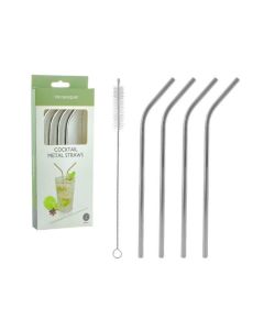 Genérica Set de Carrizos de Metal para Coctel - 5 Piezas