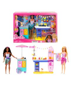 Barbie Beach Boardwalk Playset With Barbie