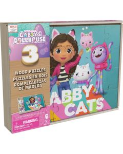 Gabby's Dollhouse Rompecabezas de Madera 3 Pack