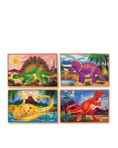 Melissa & Doug 4 Puzzles In A Box - Dinosaurs