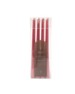 Generica Set de Velas Rojas 12" - 4 Piezas