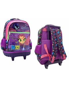 Teen Titans Mochila Escolar con Ruedas - Modelo: 061-03371