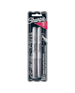 Sharpie Set de Marcador Permanente Silver Punta Fina - 2 Piezas - Modelo: 1001133