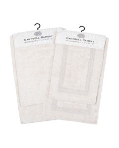 Arkwright Home Set de Alfombras para Baño - 2 Piezas - Modelo: CR-2PCSET-WH