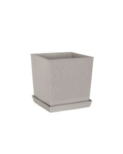 Reyplast Maceta Cuadrada con Plato 40 x 40 x 40 cm