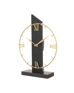 Uma Enterprises Reloj Abstracto de Madera con Poste 9" x 3" x 12"