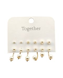Together Set de Aretes de Puntos - 6 pares - Modelo: FE717