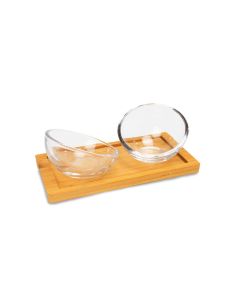 Generica Set de 2 Tazones con Bandeja 20 x 9 cm - Modelo: Y156122-T15-116371