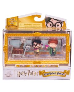  Harry Potter Moments Figures Set With Exclusive Harry, Ron, Hedwig & Display Case