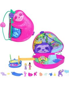  Mattel Polly Pocket Bolso 2 en 1 Familia de Perezosos 