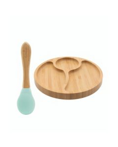 Genial Set de Plato y Cuchara de Bambú