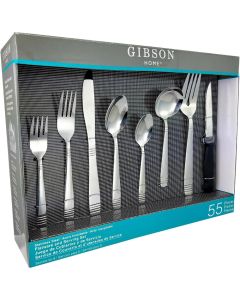 Gibson Home Juego de Cubiertos de Acero Inoxidable 55 piezas