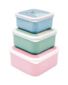 Buba Set de 3 Envases con Tapa para Almacenar