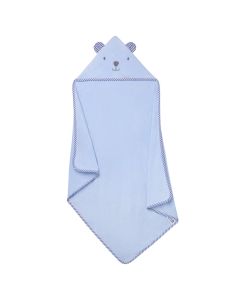 Toalla con Capucha Absorbente Oso Azul