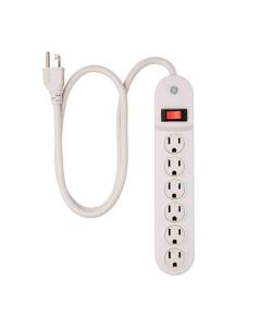 Jasco Regleta Ge Blanca de 6 Tomas Con Cable de Extensión