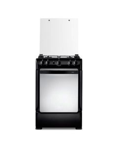 Indurama Estufa a Gas 24" | Ferrara Zafiro 4 Quemadores | Tapa de Vidrio | Negro