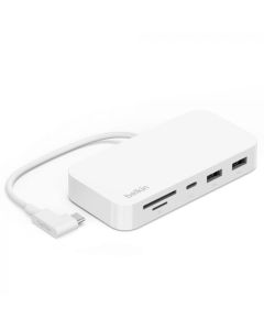 Adaptador Multipuerto Usb-C 6 En 1 Con Soporte | Blanco