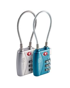 Go Travel Candados con Cable Combinado TSA para Maletas