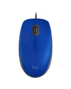 Logitech Mouse Alambrico M110 | Silencioso | Azul