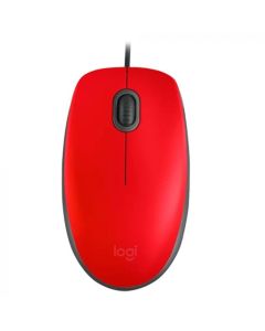 Logitech Mouse Alambrico M110 | Silencioso | Rojo