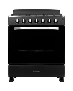 Nisato Estufa Negra de 30 | 6 Quemadores| Luz y Encendido Electrónico | Respaldar