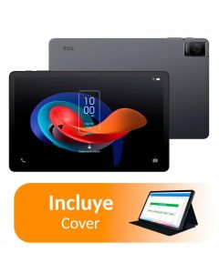 Tablet TCL TAB 10 Gen 2 | LTE + Wi-Fi | 10.4" | Octa-Core | 64 GB | 4 GB RAM | Camara 5MP + 8 MP | 6,000 mAh | Gris | Incluye Cover