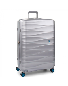Roncato Maleta de viaje con ruedas | Stellar | Grande 76 cm | Sistema expandible | Cerradura de triple combinación | Plata