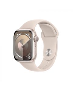 Apple Watch Series 9 GPS | Caja de Aluminio Color Blanco Estelar de 41mm | Correa Deportiva S/M | Blanco Estelar