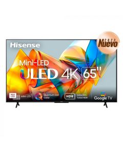 Televisor Hisense 65" U6 | Mini-Led ULED | 4K | Google TV | Dolby Atmos | DTS Virtual | HDR | HDMI | Bluetooth 