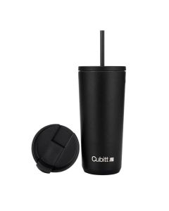 Cubitt Termo Mug 16 Oz | Bebidas Frías hasta 12 Horas | Libre de Bpa | Tapas a Prueba de Fugas | Negro Obsidiana 