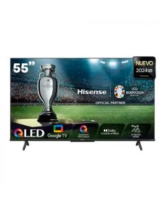 Hisense Televisor 55" | QLED | 4K UHD | Google TV | Smart TV | Negro 