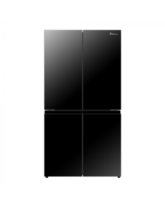 Hisense Refrigeradora Cross Door 21.6 cu.ft | 4 puertas | eco inverter | Luz LED Interna | Ice Maker | Garantía de 10 años en Compresor, 3 años en piezas y 1 año de mano de obra | Negra