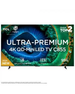 Tcl Televisor QD-Mini LED 4K 98" | C855 | UHD 4K | Smart Tv | Google TV | AMD FreeSync Premium Pro | IMAX Enhanced