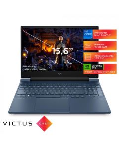 Hp Laptop Victus Gaming 15-fa1097la 15.6" | Intel Core i7 |  16GB RAM | 1TB SSD | NVIDIA GeForce RTX 4050 | FHD | Windows 11 Home | Azul metalizado brillante