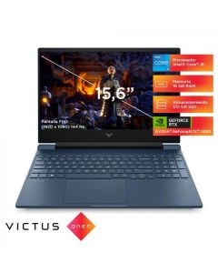 Hp Laptop Victus Gaming 15-fa0022la 15.6" |  Intel Core i5 | 16GB RAM |  512GB SSD| NVIDIA GeForce RTX 3050 | FHD |  Windows 11 Home | Azul metalizado brillante