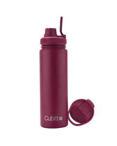 Cubitt Termo Hydro Bottle 24 Oz | 2 Tapas | Burgandy