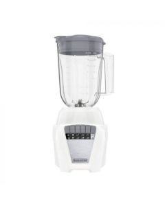 Black and Decker Licuadora Ice Crush | 8 Velocidades + Pulso | Jarra Plástica 1.6L | 700W | Blanca