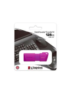 Kingston Memoria USB 3.2 Data Traveler Exodia | 128 Gb | Morado Neón 