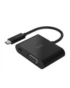 Belkin Adaptador USB-C a VGA + carga | 60 W PD | Negro