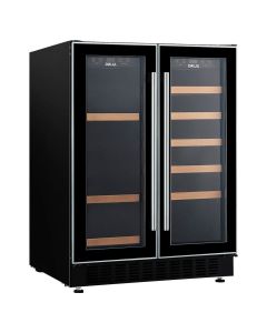 Drija Vinera Empotrable | Bere20 | 20 Botellas | 63 Latas | Estantes de Madera | Inverter | Acero Inoxidable