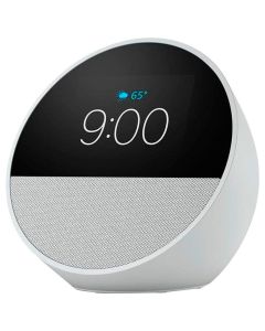 Amazon Echo Spot 2024 | Despertador Inteligente | Sonido Vibrante | Alexa | Blanco Glaciar 