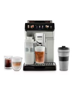 Delonghi Cafetera Automática | Espresso Eletta Explore | Espuma Fría y Caliente | Más de 50 Recetas de Un Solo Toque | Molinillo Incorporado | Plateada