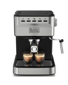 Black and Decker Cafetera | Expreso-Capuchino-Late-Americano | Capsula para hacer Nespresso | 1100w | Bomba de 20 Bares | 1.5lts 