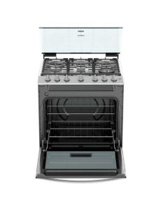 Whirlpool Estufa a Gas 30" | 6 Quemadores | 3 Parrillas de Hierro Fundido | Gris 